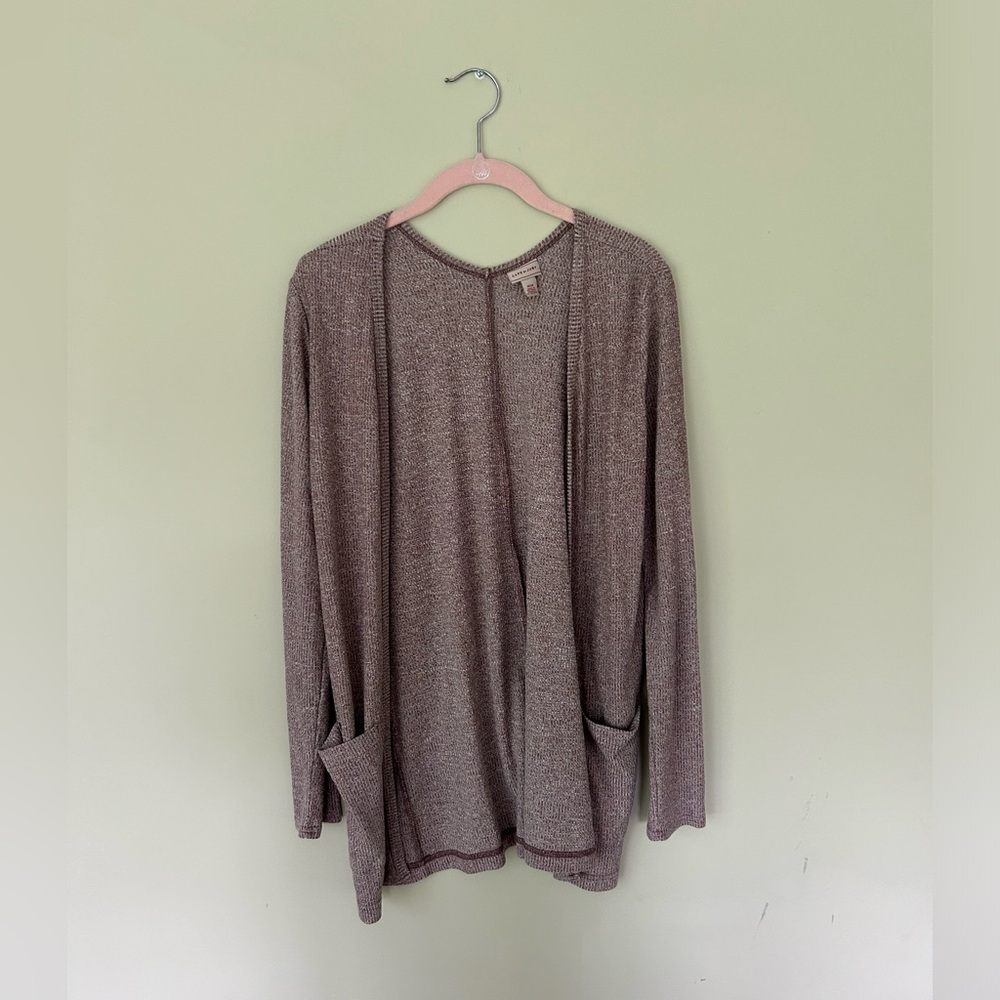 Cape Juby light brown cardigan. Size Medium.